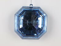 6" Baby Blue Square Jewel Glitter 2/Bag