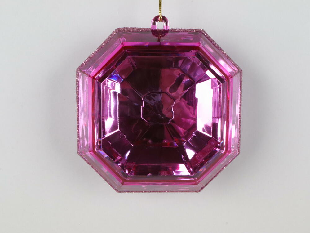 Vickerman Square Jewel Glitter Ornament