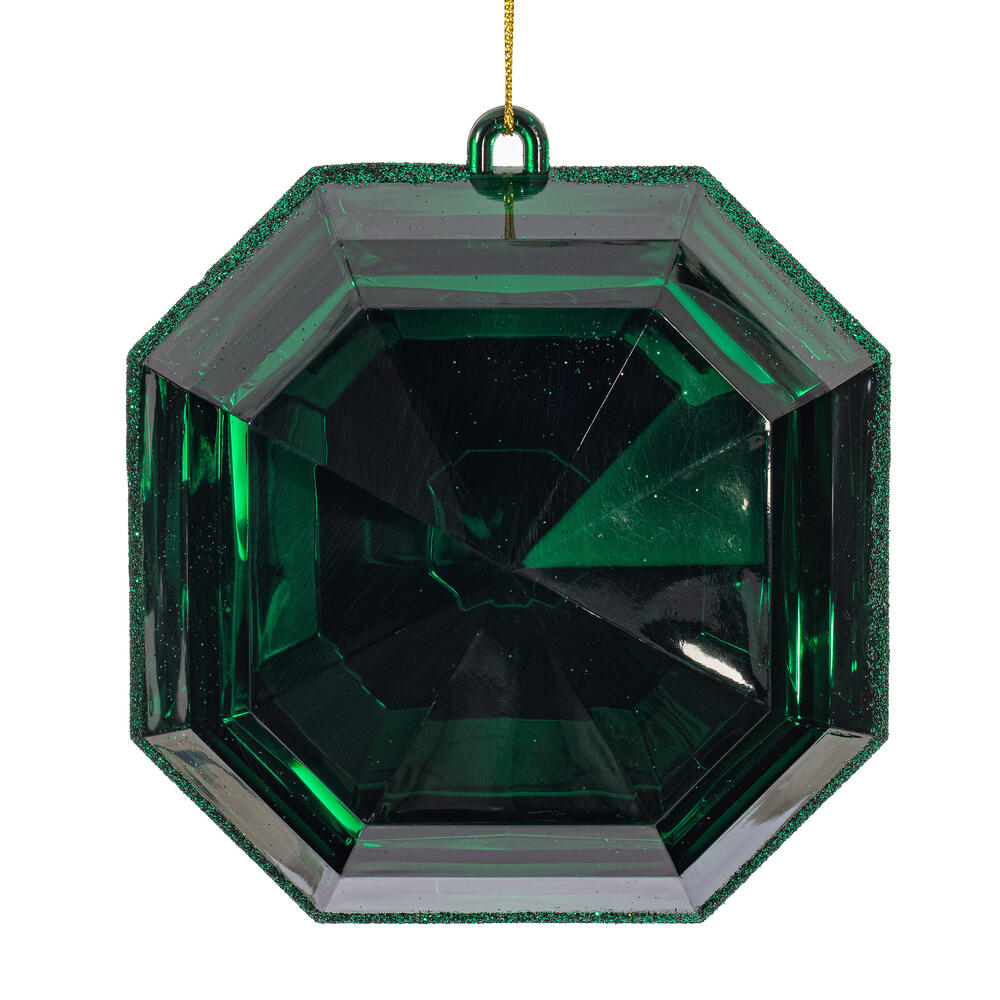 Vickerman Square Jewel Glitter Ornament