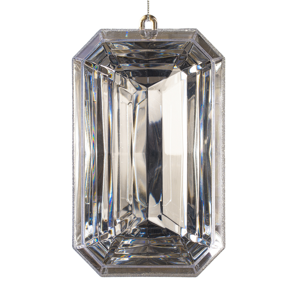 Vickerman Rectangle Jewel Glitter Ornament