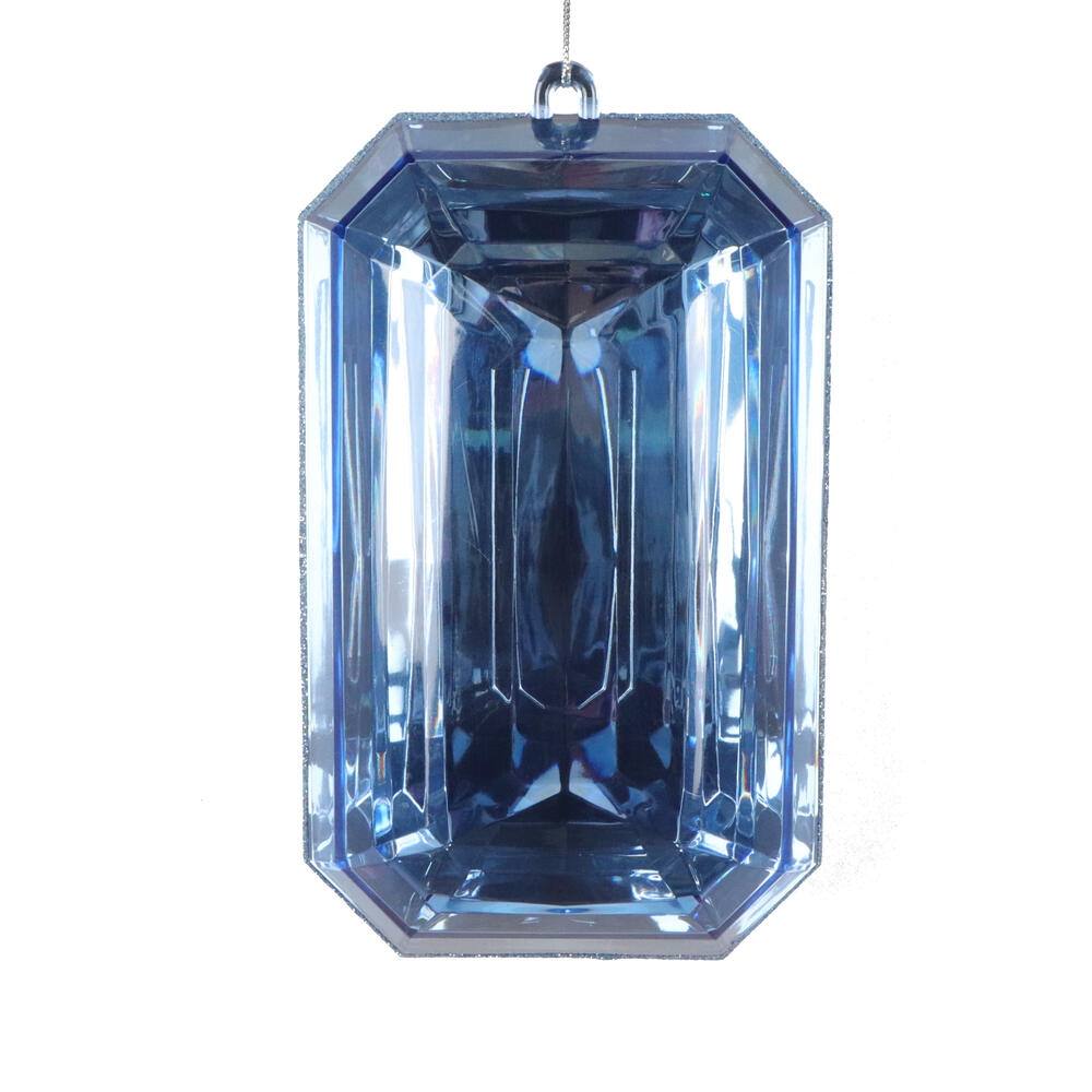 Vickerman Rectangle Jewel Glitter Ornament
