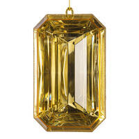 8" Champagne Rctngl Jewel Glitt Orn 2/Bg