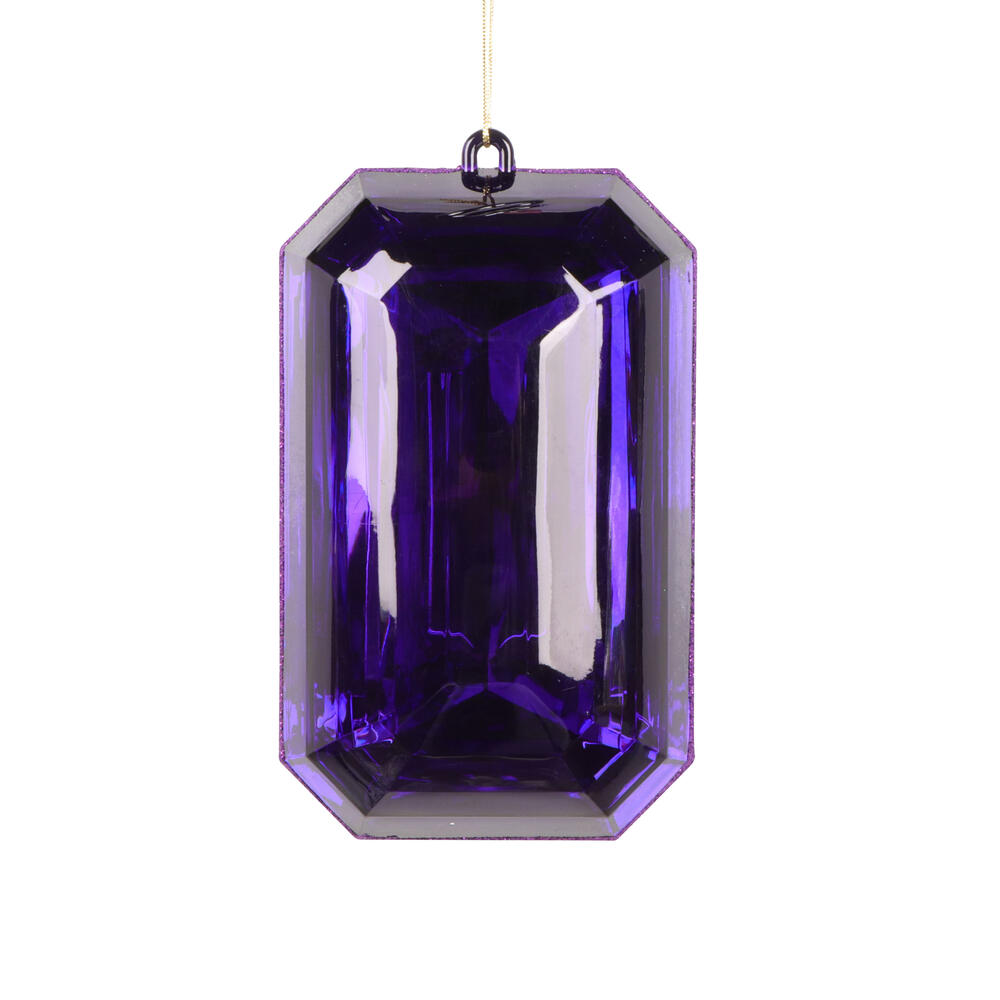 Vickerman Rectangle Jewel Glitter Ornament
