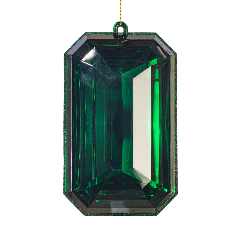 Vickerman Rectangle Jewel Glitter Ornament