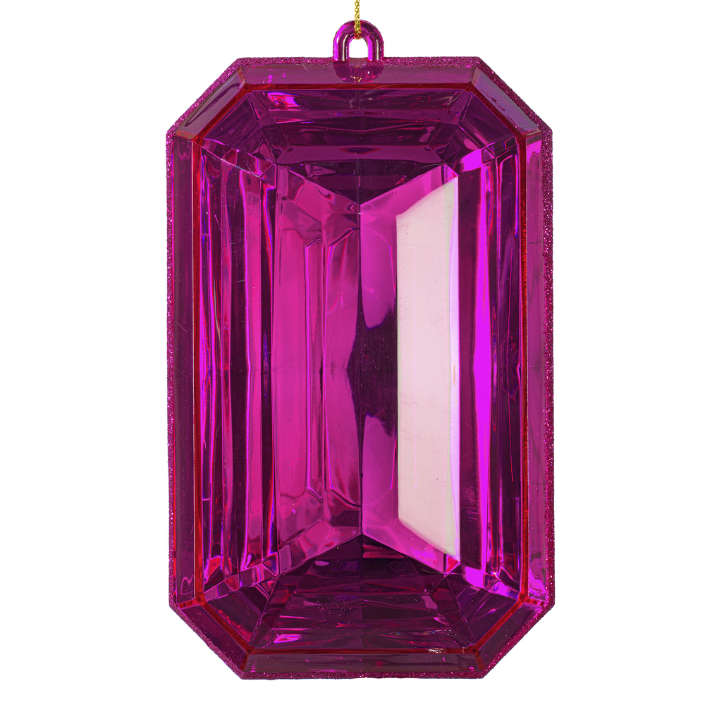 Vickerman Rectangle Jewel Glitter Ornament