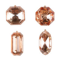 4-5" Rose Gold Jewel Glitter Asst 4/Bag