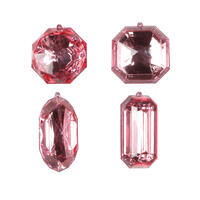 4-5" Baby Pink Jewel Glitter Asst 4/Bag