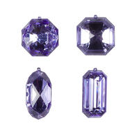 4-5" Lavender Jewel Glitter Orn Assort 4