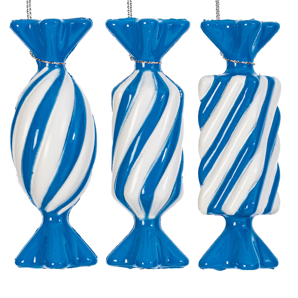 Vickerman 4" Swirl Enamel Candy Assorted Ornaments