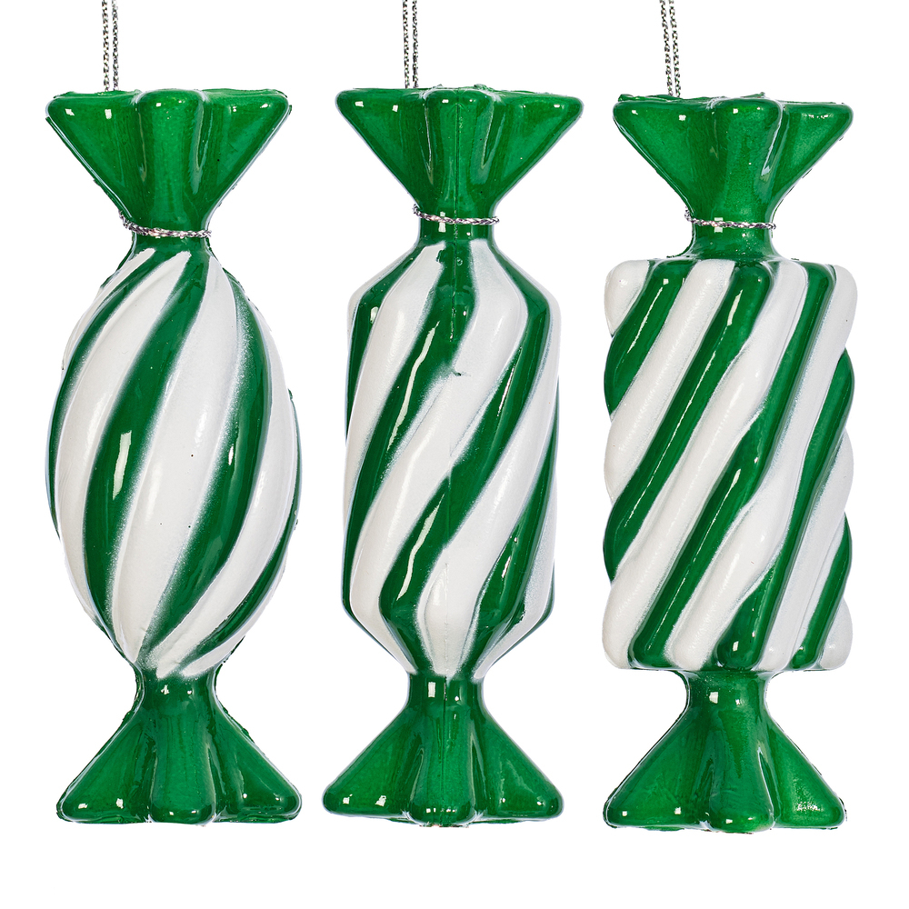 Vickerman 4" Swirl Enamel Candy Assorted Ornaments