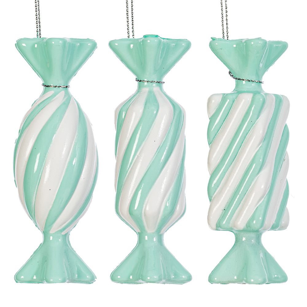 Vickerman 4" Swirl Enamel Candy Assorted Ornaments