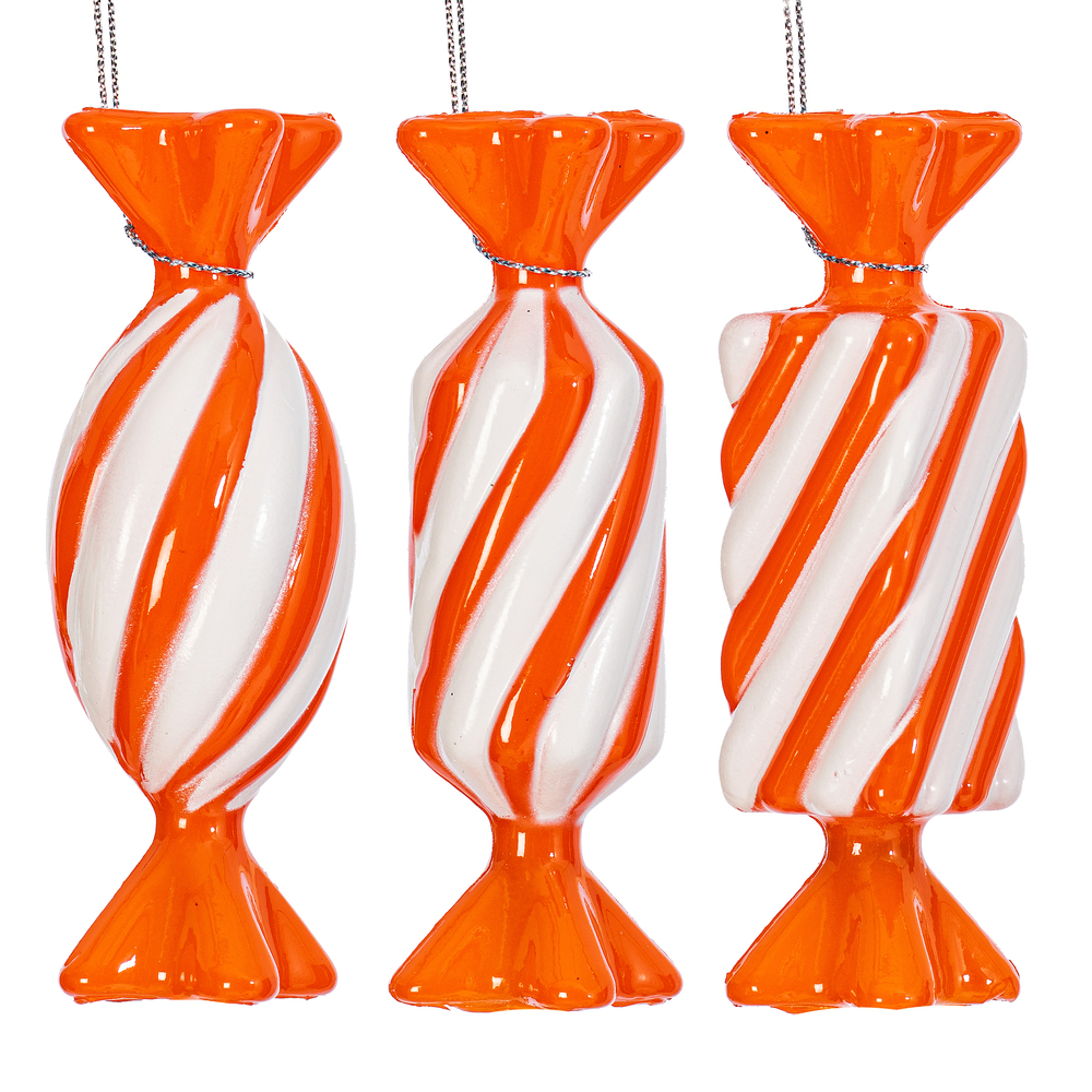 Vickerman 4" Swirl Enamel Candy Assorted Ornaments