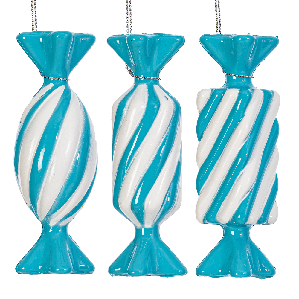 Vickerman 4" Swirl Enamel Candy Assorted Ornaments