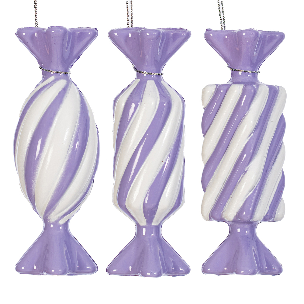 Vickerman 4" Swirl Enamel Candy Assorted Ornaments