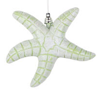 6.5" Celadon Starfish Glitter Orn 2/Bag