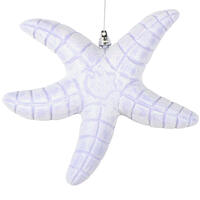 10" Purple Starfish Glitter Ornament