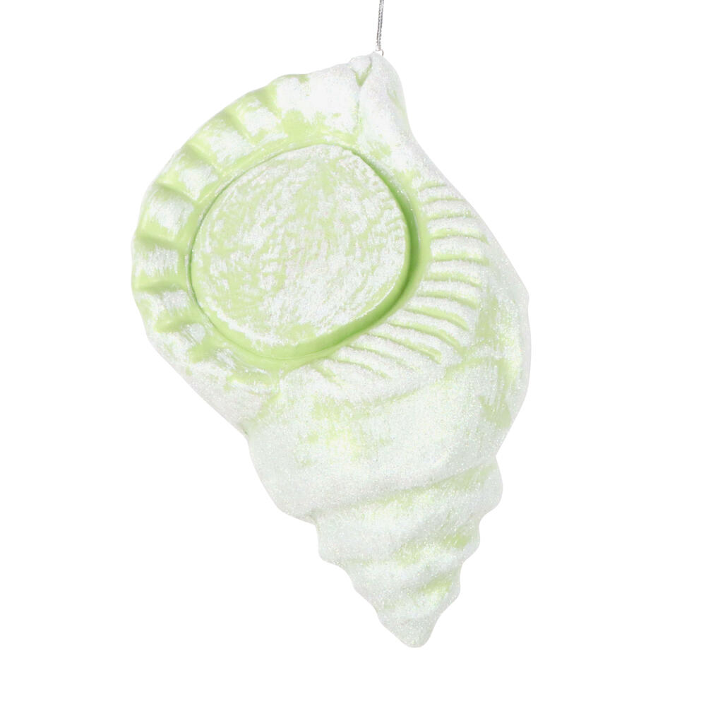 10" Conch Shell Glitter Ornament