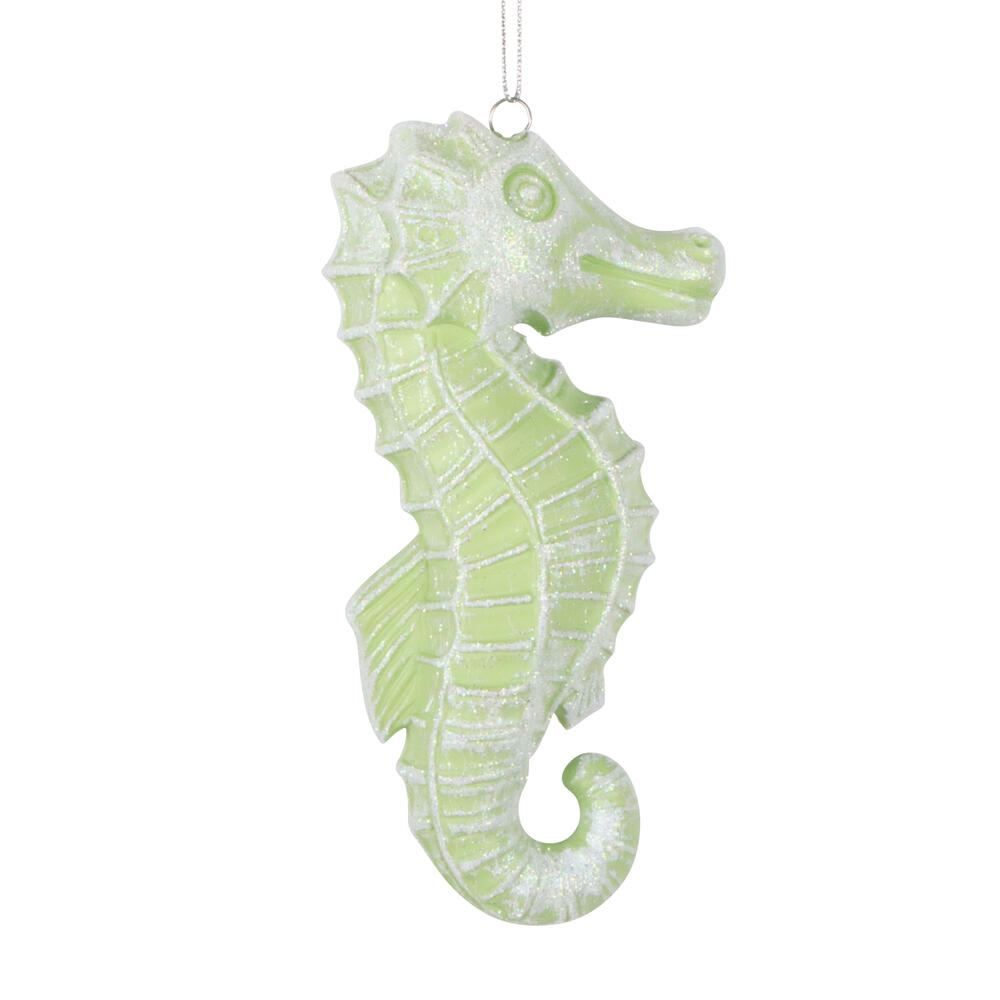 6.5" Seahorse Glitter Ornament 2/Bag