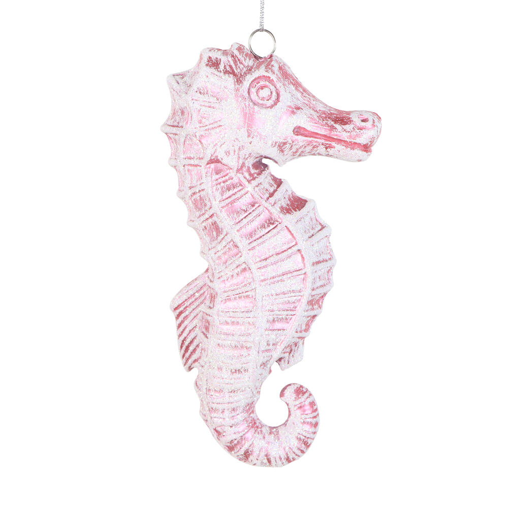 6.5" Seahorse Glitter Ornament 2/Bag