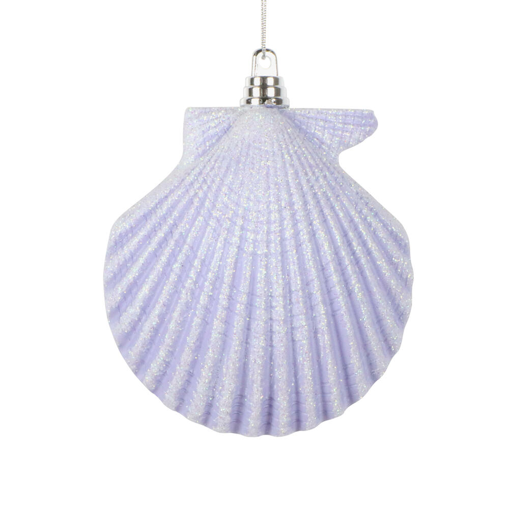 Vickerman 4" Conch Shell Glitter Ornament 4/Set