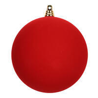 Vickerman Flocked Red Ball Ornament