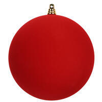 Vickerman Flocked Red Ball Ornament