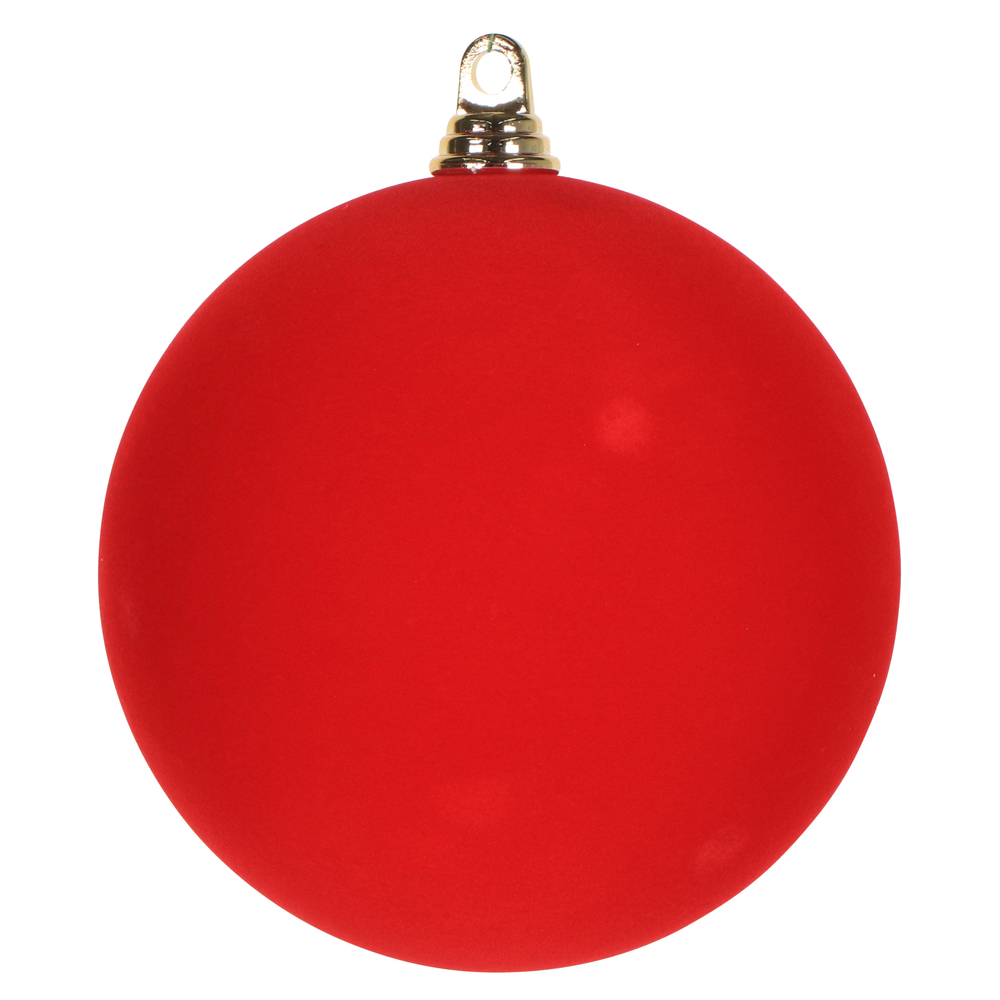 Vickerman Flocked Red Ball Ornament