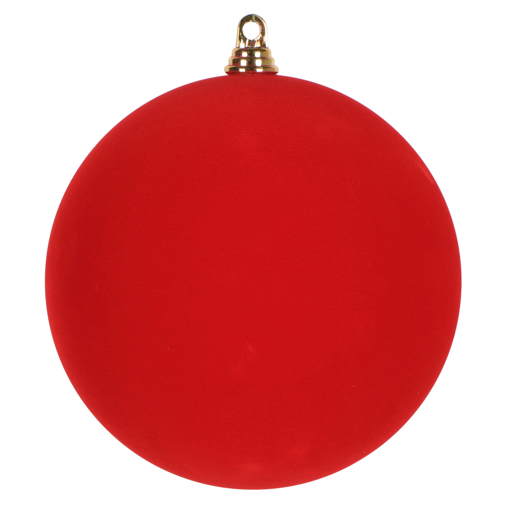 Vickerman Flocked Red Ball Ornament