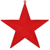 Vickerman Flocked Red Star Ornament
