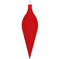 Vickerman Flocked Red Drop Ornament