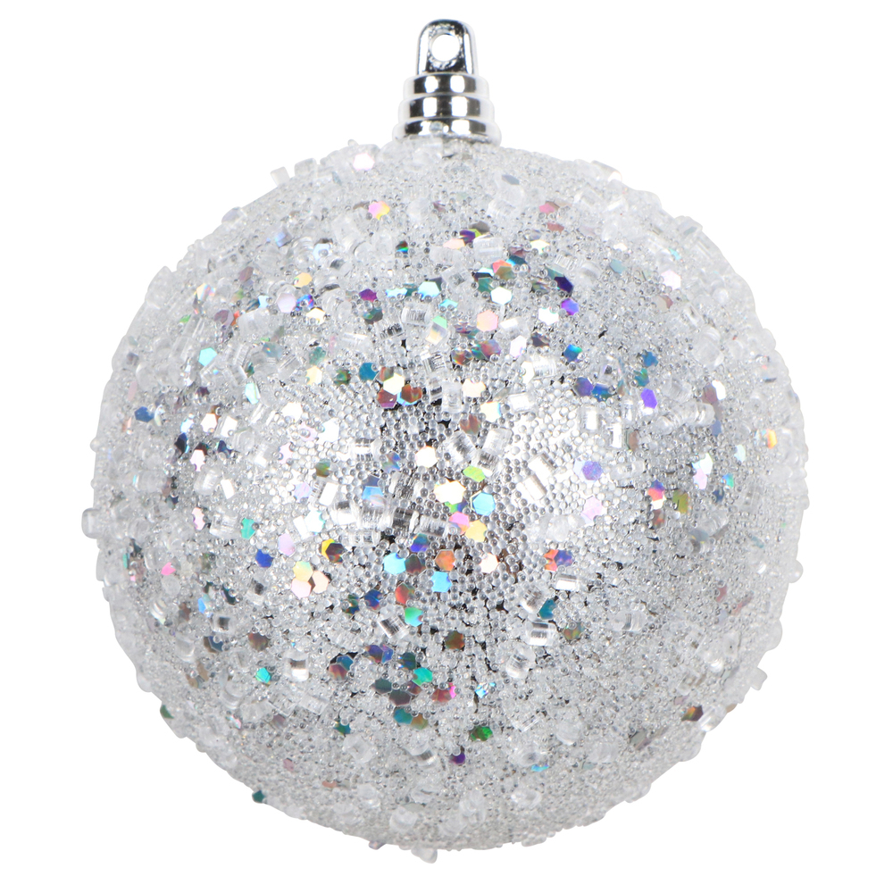 Vickerman Silver Sequin Ball Ornament