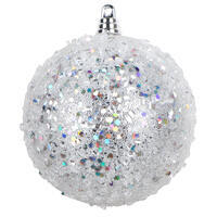 Vickerman Silver Sequin Ball Ornament