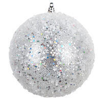 Vickerman Silver Sequin Ball Ornament
