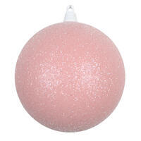 4.75" Pink Sugar Glitter Ball Orn 2/Bag