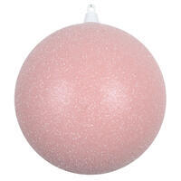 6" Pink Sugar Glitter Ball Orn 2/Bag