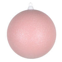 10" Pink Sugar Glitter Ball Ornament