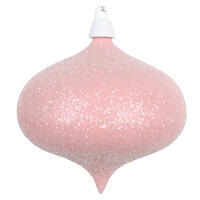 4" Pink Sugar Glitter Onion Orn 3/Bag