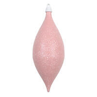 7" Pink Sugar Glitter Drop Orn 3/Bag