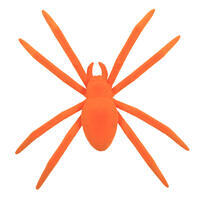 9.5" Flocked Orange Spider Ornamen 2/Bag