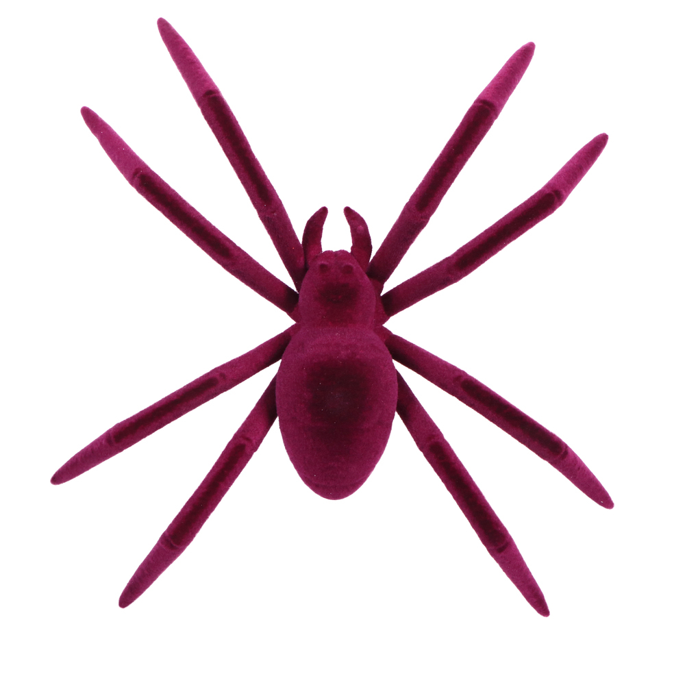Vickerman 9.5" Flocked Spider Ornament 2/Bag