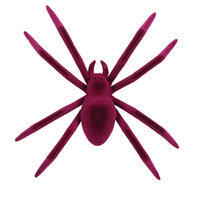 9.5" Flocked Purple Spider Ornamen 2/Bag