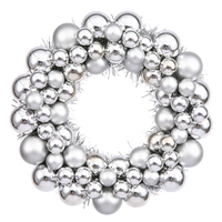 Vickerman Shiny and Matte Ball Wreath