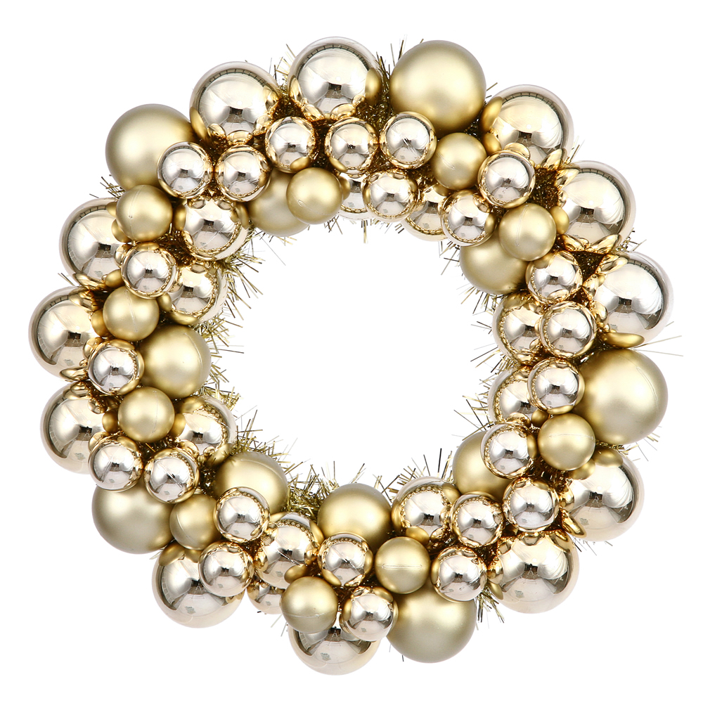 Vickerman Shiny and Matte Ball Wreath