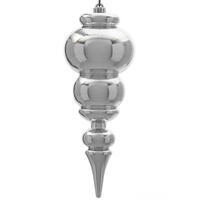 14" Silver Shiny Finial UV Drilled