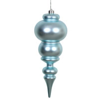 14" Baby Blue Matte Finial UV Drilled