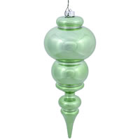 14" Celadon Shiny Finial UV Drilled