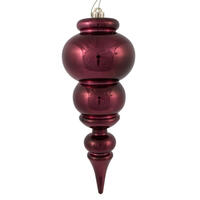 14" Burgundy Shiny Finial UV Drilled