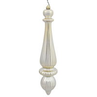 14" Champagne Shiny Fn Drop UV Dril 2/Bg
