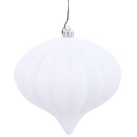 5.7" White Shiny Onion UV Drilled 3/Bag