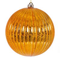 4" Antique Gold Mercury Lined Ball 6/Bag